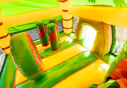 Air cushion multiplay super dino theme with jumping area and slide order for children