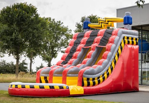 Buy Large High Voltage Themed Inflatable Double Slide for Kids