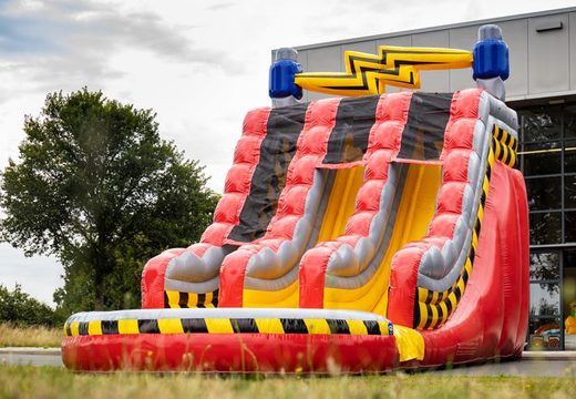 Buy Inflatable Big Red And Yellow Double Slide For Kids To Play On