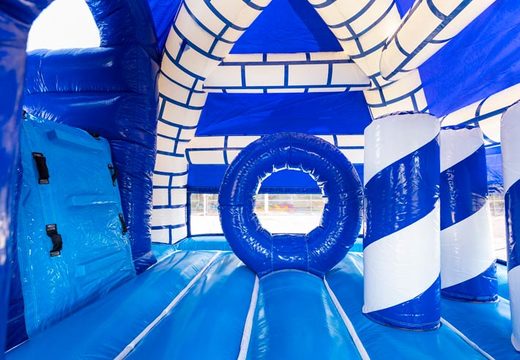 Buy inflatable multiplay super bouncy castle with slide in castle theme blue