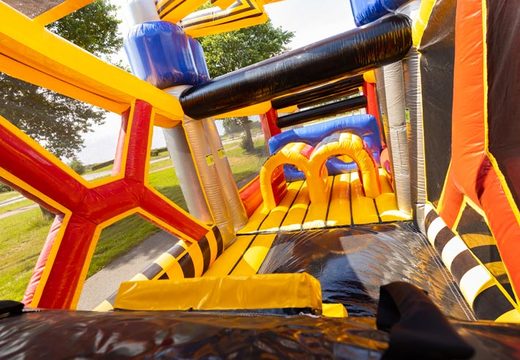 Mega assault course High Voltage Adventure Run with voltage theme buy at JB Inflatables