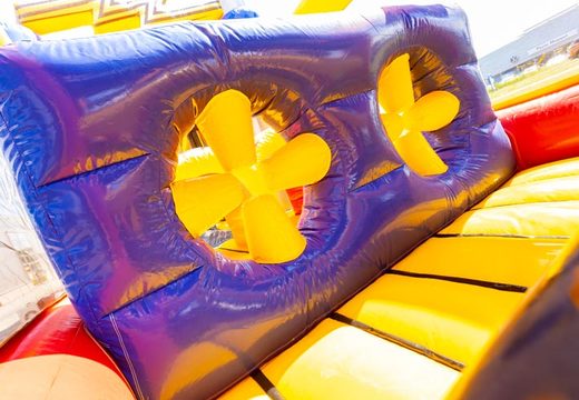 Mega assault course High Voltage Adventure Run with voltage theme order at JB Inflatables
