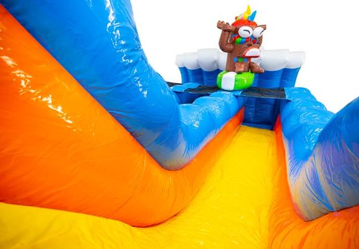 Order inflatable water slide D18 Hawaii with a tropical theme