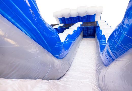 Order Inflatable waterslide D18 Waterslide in blue white silver