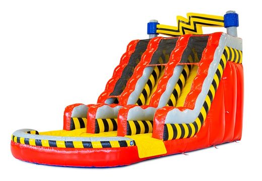 Order inflatable waterslide Waterslide D18 High Voltage with electricity theme