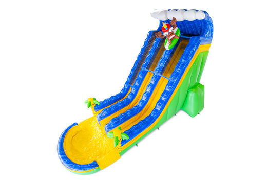 Inflatable water slide Waterslide D22 Hawaii with tropical theme with palm trees for sale