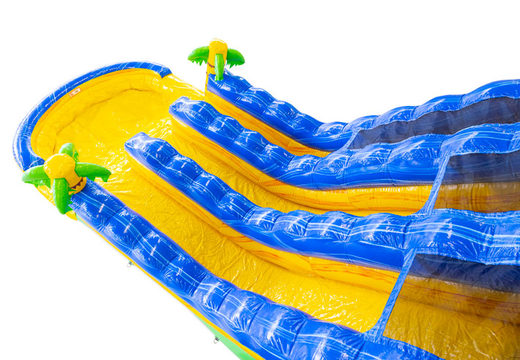 Order inflatable waterslide Waterslide D22 Hawaii with tropical theme with palm trees