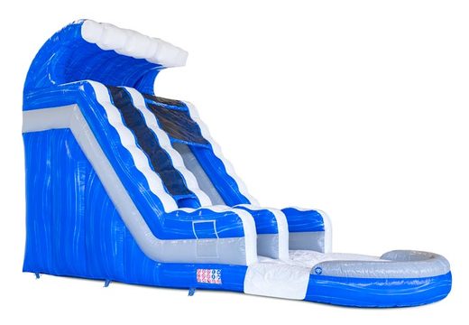 Order inflatable water slide Waterslide S18 in blue and white