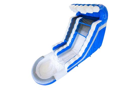 Buy inflatable water slide Waterslide S18 in blue white with water theme