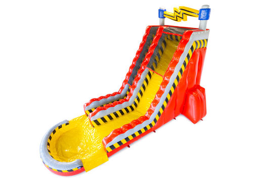 Inflatable water slide Waterslide S22 High Voltage with current theme in red and yellow for sale