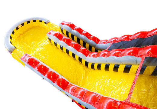 Inflatable waterslide Waterslide S22 High Voltage with electricity theme in red and yellow order