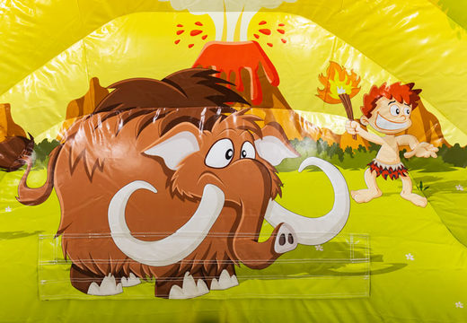 Order inflatable bouncy castle in theme Dinoworld with prints that match the theme for children. Buy bouncy castles online at JB Inflatables America