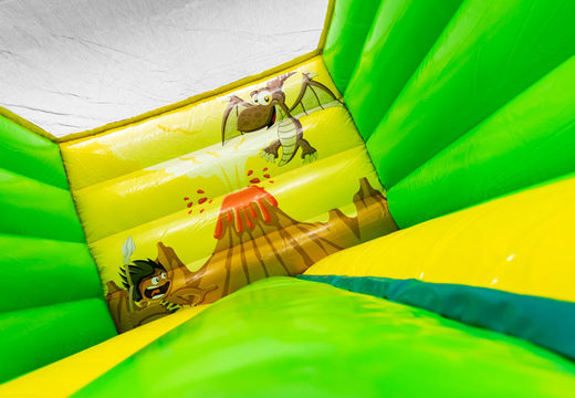 Buy Inflatable Dinoworld bouncy castle with prints for children. Order bouncy castles online at JB Inflatables America