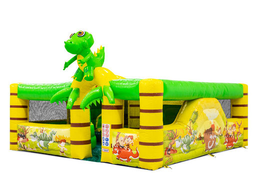 Buy inflatable bouncy castle in Dinoworld theme for children. Order inflatables online at JB Inflatables America