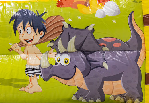 Order an inflatable bouncy castle in the Dinoworld theme for kids. Buy inflatables online at JB Inflatables America