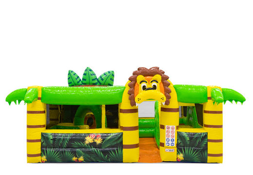 Order an inflatable bouncy castle in the Lion theme for kids. Buy inflatables online at JB Inflatables America