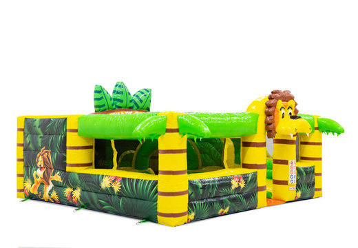 Order colored inflatable park in Lion theme for children. Buy inflatables online at JB Inflatables America