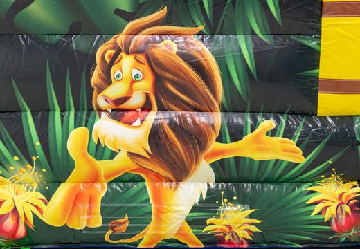 Order inflatable bouncy castle in Lion theme with prints that match the theme for children. Buy bouncy castles online at JB Inflatables America
