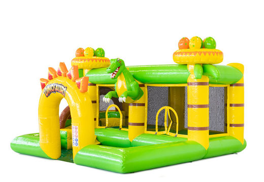 Buy inflatable bouncy castle in Dino theme for children. Order inflatables online at JB Inflatables America