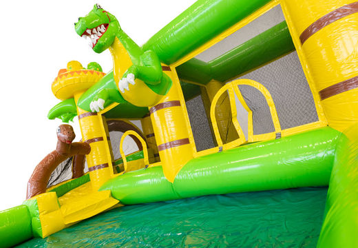 Buy large inflatable bouncy castle in Dino theme for children. Order inflatables online at JB Inflatables America