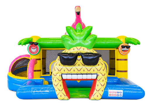 Order inflatable bouncy castle in Flamingo theme for children. Buy inflatables online at JB Inflatables America