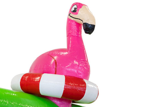 Buy colored inflatable park in Flamingo theme for children. Order inflatables online at JB Inflatables America