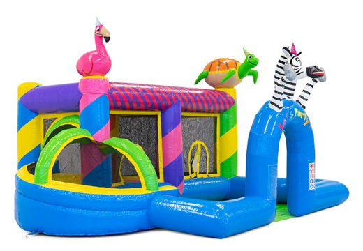 Order colored inflatable park in Party theme for children. Buy inflatables online at JB Inflatables America