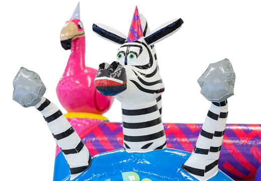 Buy colored inflatable park in Party theme for children. Order inflatables online at JB Inflatables America