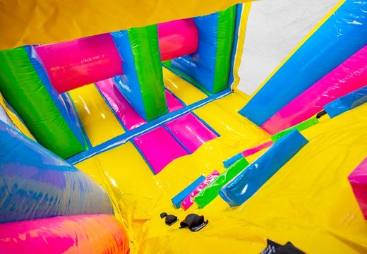Order 13 meters inflatable obstacle course in Happy colors for kids. Buy inflatable obstacle courses now online at JB Inflatables America