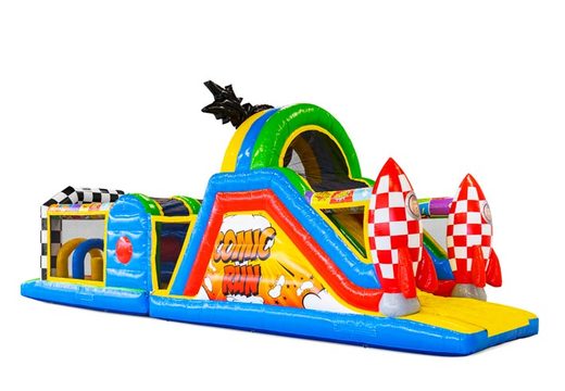 Order obstacle course in theme Comic for kids. Buy inflatable obstacle courses now online at JB Inflatables America