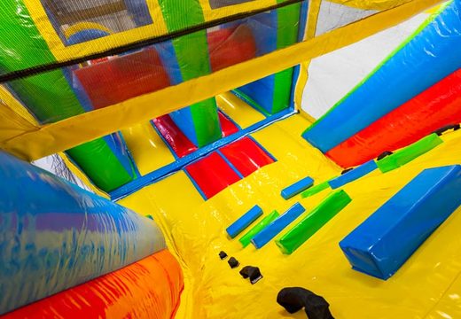 Obstacle course 13m long in theme Comic for children. Order inflatable obstacle courses now online at JB Inflatables America