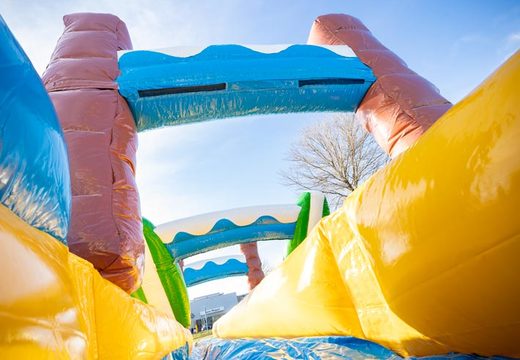 Buy water slide in Hawaii theme for children. Order inflatable Drop and Slide now online at JB Inflatables America