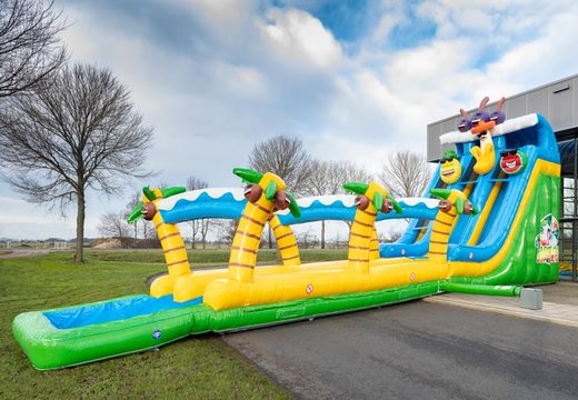 Order Inflatable Caribbean Drop and Slide Water Slide for Kids.  Buy waterslides now online at JB Inflatables America