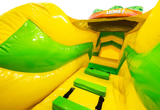 Funcity air cushion for sale in Lion theme for children. Order inflatable air cushions at JB Inflatables America