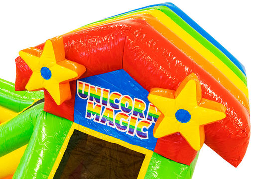 Order inflatable Funcity bouncy castle in Unicorn theme for children. Inflatable bouncy castles for sale at JB Inflatables America