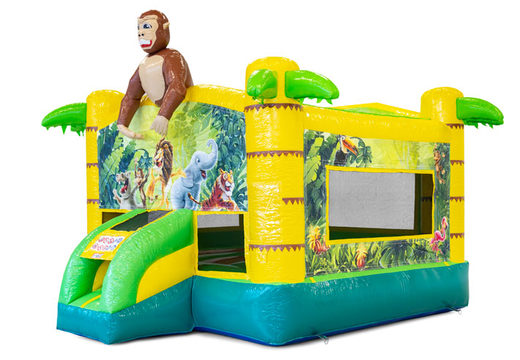 Buy Jumper Basic 13ft bouncy castle in Jungle theme for children. Order inflatables online at JB Inflatables America