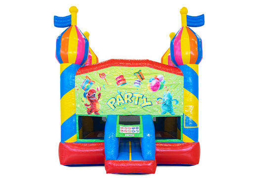 Order Jumper Basic 13ft air cushion in Party theme for children. Buy inflatables online at JB Inflatables America