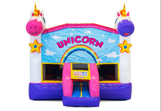 Order Jumper Basic 13ft air cushion in Unicorn theme for children. Buy inflatables online at JB Inflatables America