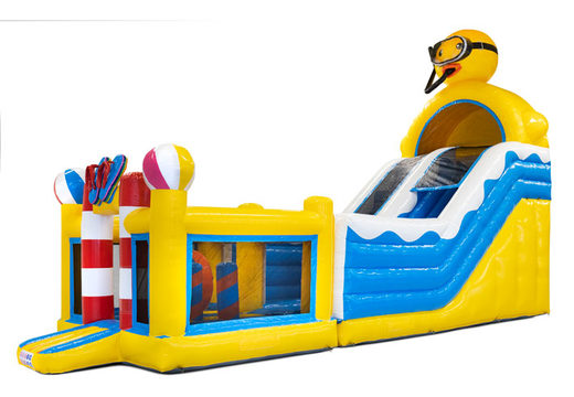 Buy Rubber Duck inflatable 4 in 1 slide for your children. Order inflatable slides now online at JB Inflatables America