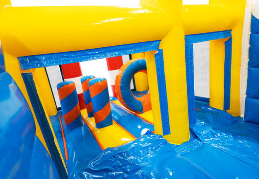 Order a 4 in 1 slide in the Rubber Duck theme for your kids. Buy inflatable slides now online at JB Inflatables America