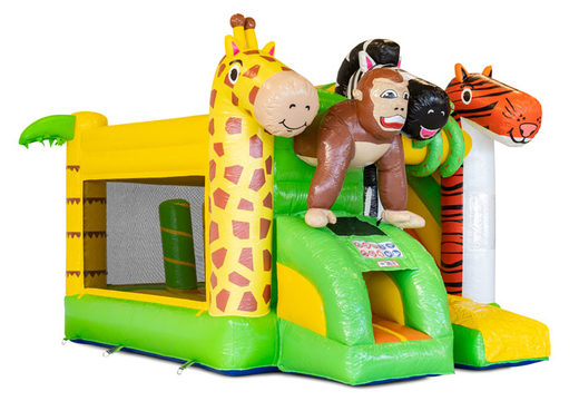 Inflatable Mini Multiplay bouncy castle in Jungle theme for sale at JB Inflatables. Order inflatable bouncers at JB Inflatables America