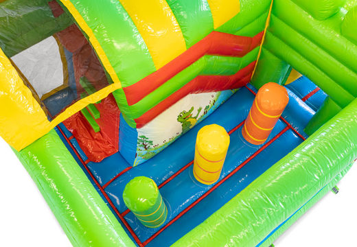 Mini Multiplay inflatable air cushion for sale in Crocodil theme for children. Order inflatable air cushions at JB Inflatables America
