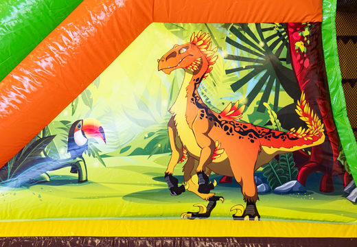 Order inflatable Mini Multiplay bouncy castle in theme Dino for children. Buy inflatable bouncy castles at JB Inflatables America