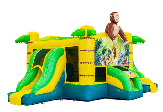 Buy Inflatable Slide Park Combo Inflatable Bouncer In Jungle Theme For Kids. Inflatable bouncy castles with slide for sale at JB Inflatables America