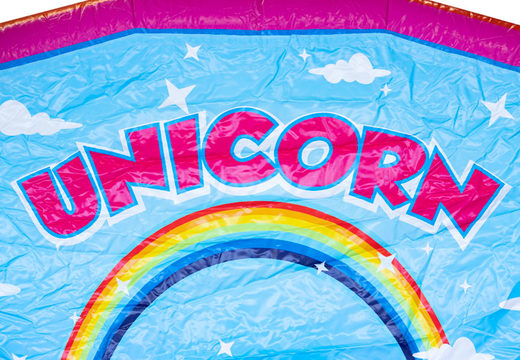 Order inflatable Slide Park Combo bouncy castle in Unicorn theme for children. Inflatable bouncy castles with slide for sale at JB Inflatables America