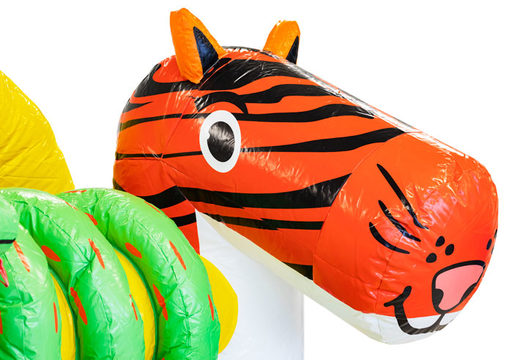 Order inflatable Multiplay Jungle bouncy castle with slide for children. Buy inflatable bouncy castles now online at JB Inflatables America