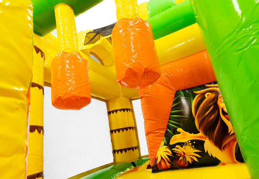 Order Multiplay Lion bouncy castle with slide for your children. Buy inflatable bouncy castles online now at JB Inflatables America