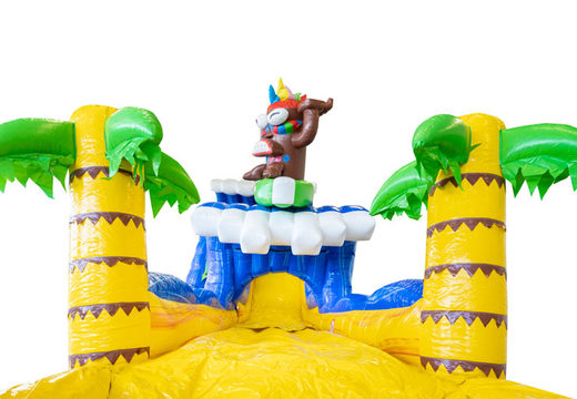 Buy Slip 'n Waterslide in Hawaii theme for your children. Order inflatable water slides now online at JB Inflatables America