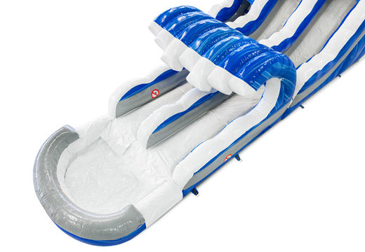 Buy inflatable water slide in blue, white, silver with bath