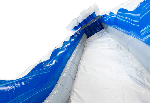 Inflatable water slide in blue, white, silver with bath for sale
